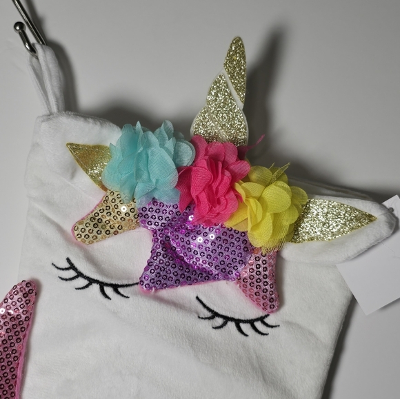 Unicorn sequence Christmas stocking nwt - Picture 2 of 3